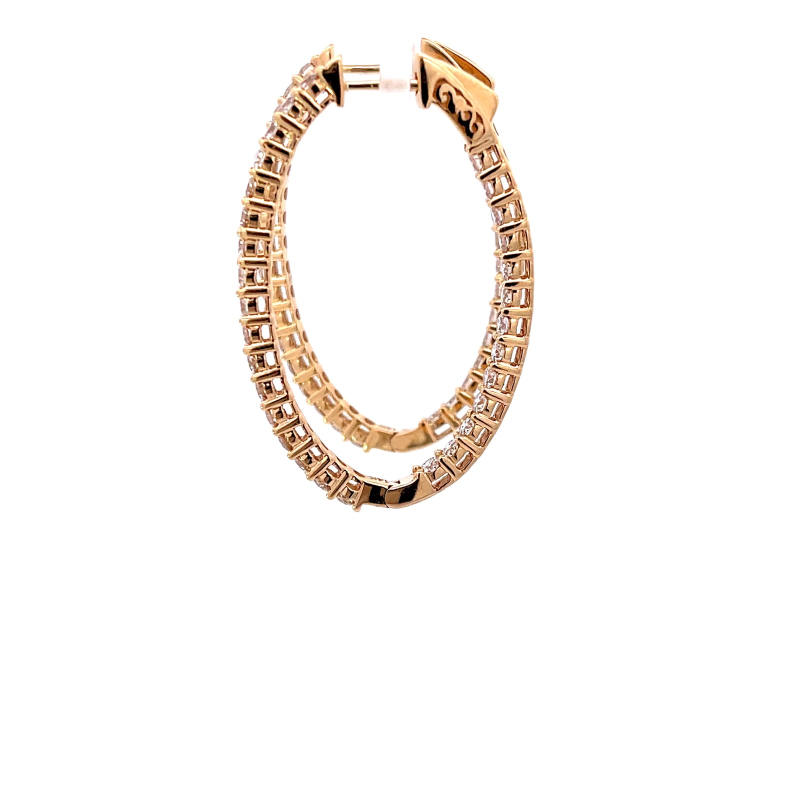 14KY, 1CTW Diamond Hoop Earrings in Garner, NC