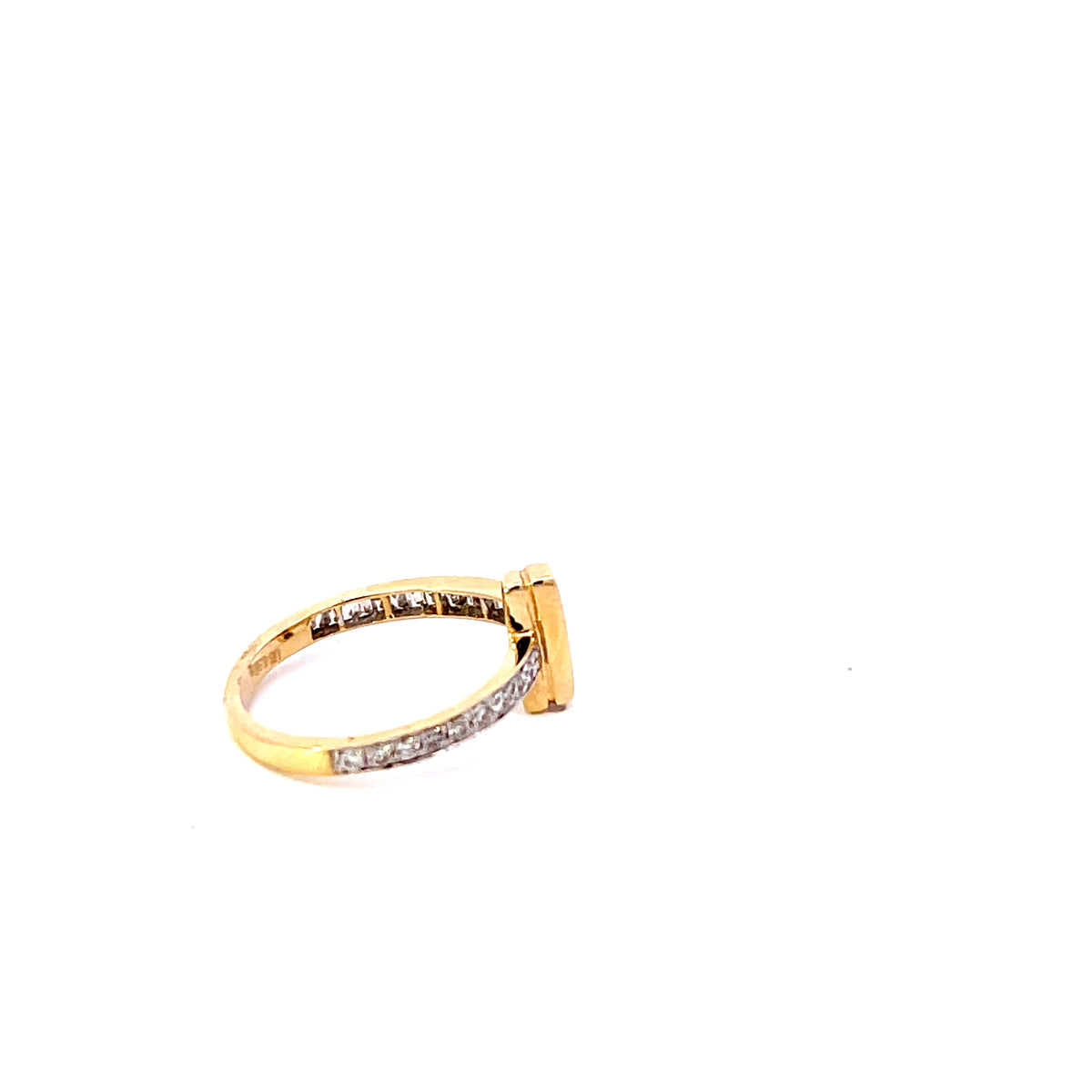 Gold Diamond Cross Ring