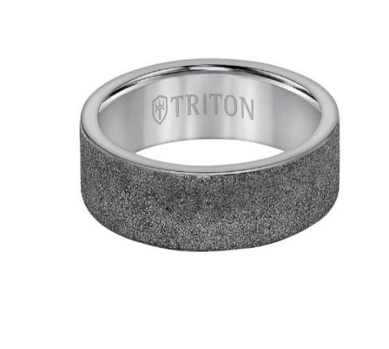 Triton 6 MM Tantalum Ring – Sandblasted Finish and Flat Edge