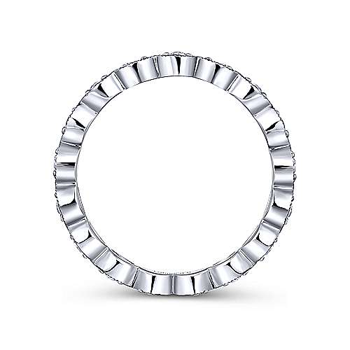 14k White Gold Eternity Stackable Ladies Ring